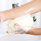 3 Pcs Bath Sponge for Women, Body Wash Sponges Loofah Body Scrubber, 3 Colors & - Image 4