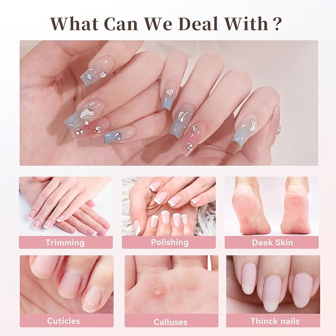 Electric Nail Drill, 8-in-1 Cordless Electric Nail File - Image 6