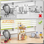 Yieach Clear 360 Rotating Bathroom Counter Organizer, 2 Tier Spinning Perfume - Image 4