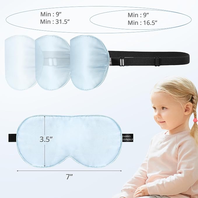Kids Sleep Mask Eye Cover, 100% Real Natural Pure Silk Eye Mask - Image 6