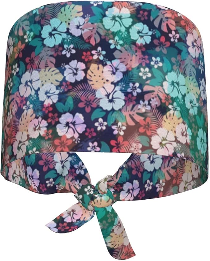 Working Cap Scrub Caps with Sweatband Adjustable Tie Back Hat Nurse Surgical - Image 7