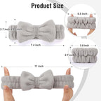 Spa Headbands for Women with Wristband Set: Facial Makeup Headbands for Girls & - Image 6