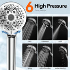 6-Setting Filtered Handheld Shower Head, JDO High Pressure Shower Head - Image 5