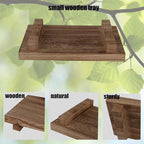 zoocatia Small Wood Tray Pedestal Stand Farmhouse Bathroom Decor Decorative - Image 8