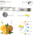 SineRise LED Modern Bathroom Vanity Light Fixtures, Brushed Nickel Modern - Image 2