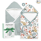Momcozy Baby Towel with Hooded-2 Pack Soft Bath Towel Set-Shower Gifts or Bath by Momcozy