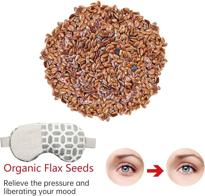 2 in 1 Heated/Ice Eye Mask Moist Heat Eye Mask Lavender & Flaxseed Sinus Pillow - Image 6