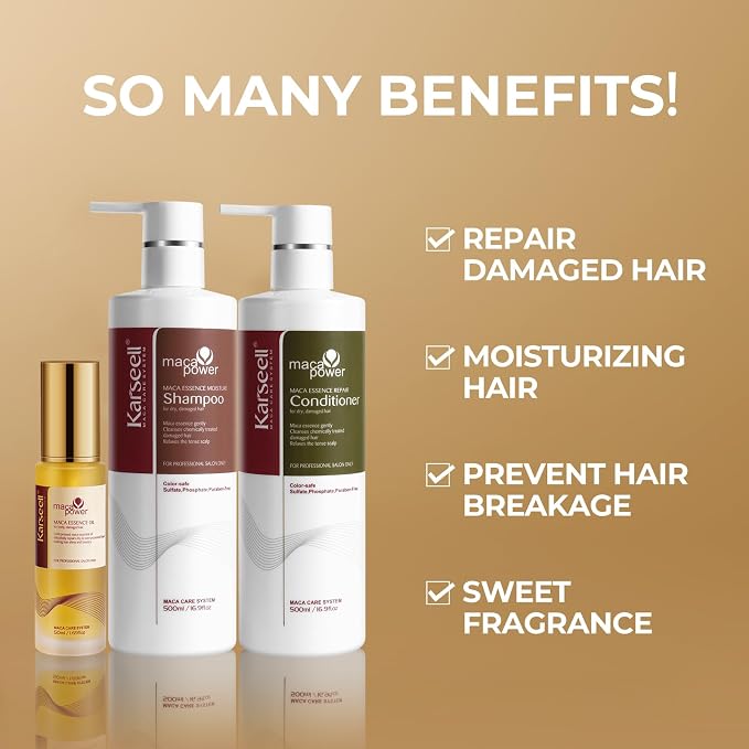 Karseell Collagen Hair Treatment Hair Care Set, Hair Oil Shampoo and Conditioner - Image 5