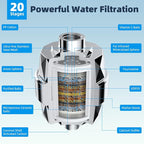 Hibbent All Metal 12'' Dual Filtered Rainfall Shower Head Combo, High Pressure - Image 3