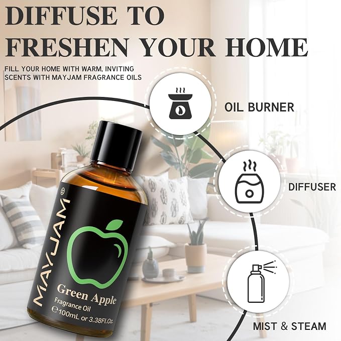 MAYJAM 3.38FL.OZ Green Apple Fragrance Oils - Image 5