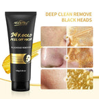 Blackhead Remover Mask, 24K Gold Peel Off Mask, Deep Cleansing, - Image 2