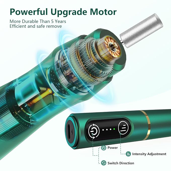 TUOBEO Cordless Nail Drill Electric Rechargeable File Kit, Professional Efile - Image 5