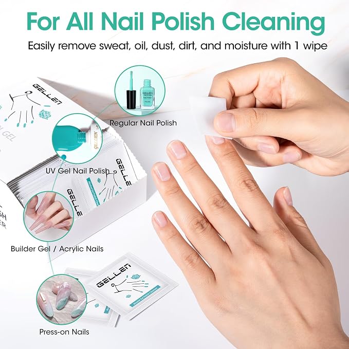 Gellen 400 Pack Nail Prep Cleanser Pads, Alcohol Pads - Image 5