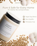 M&SENSE Vanilla Scented Candles, 19.4oz Large Natural Soy Wax, 110 Hours Long - Image 5
