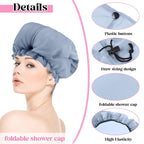 2 Pcs Large Shower Cap for Braids, Extra Long Shower Cap for Women Long Hair & - Image 3