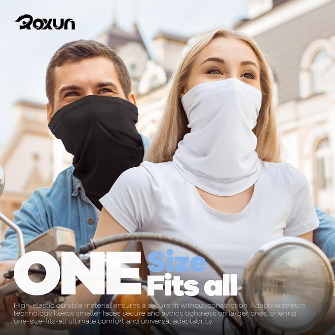 ROXUN 4 Pack Neck Gaiter, Cooling Breathable Face Mask UV Protection Scarf - Image 3