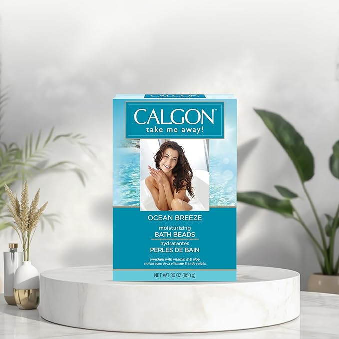 Calgon Ultra-Moisturizing Bath Beads, Ocean Breeze, 30 Ounce - Image 7