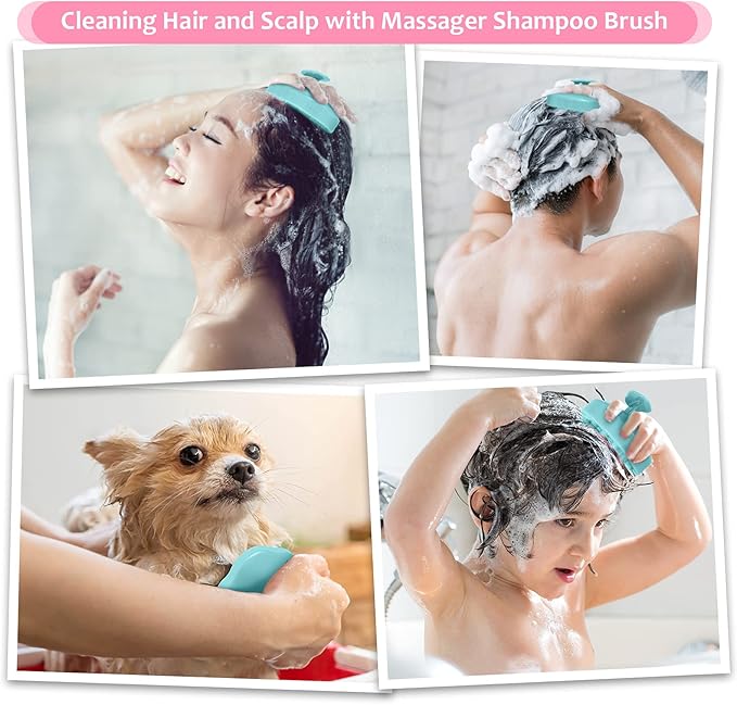 URTHEONE Hair Scalp Massager Shampoo Brush, Soft Silicone Hair Scrub Brush - Image 4