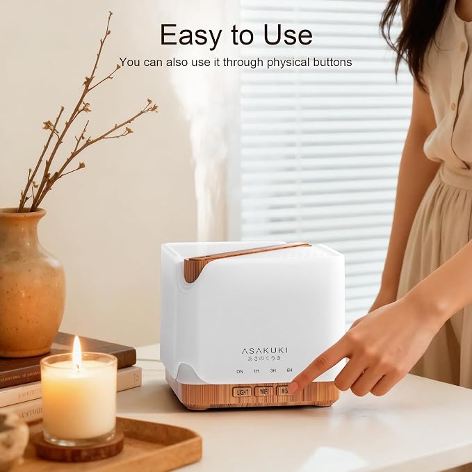 ASAKUKI Essential Oil Diffuser for Home, Smart WiFi 700 ml Humidifier, Connect - Image 5