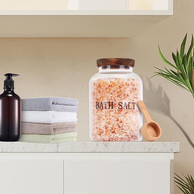 BKYFPQ 74 oz Glass Bath Salts Jar, Bath Salt Container - Image 4