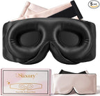 USlixury Silk Sleep Mask, 3D Contoured Sleeping Masks, 100% Mulberry Silk by USLixury