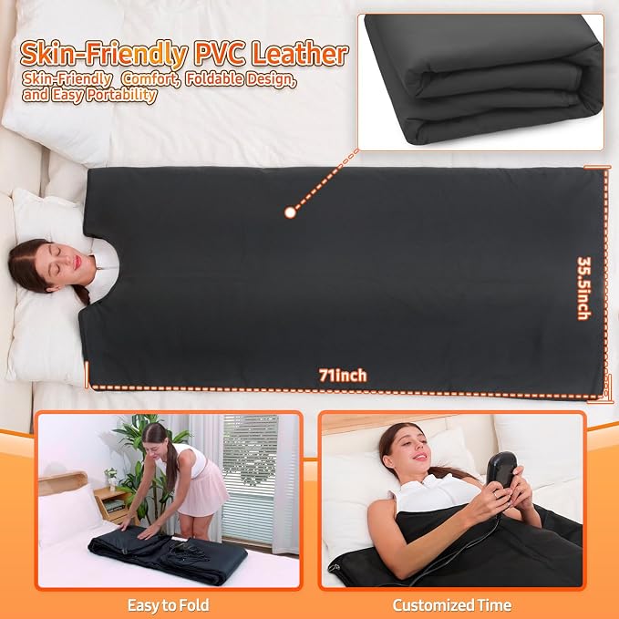 Infrared Sauna Blanket for Home: Large Portable Design for Full Body Detox & - Image 5