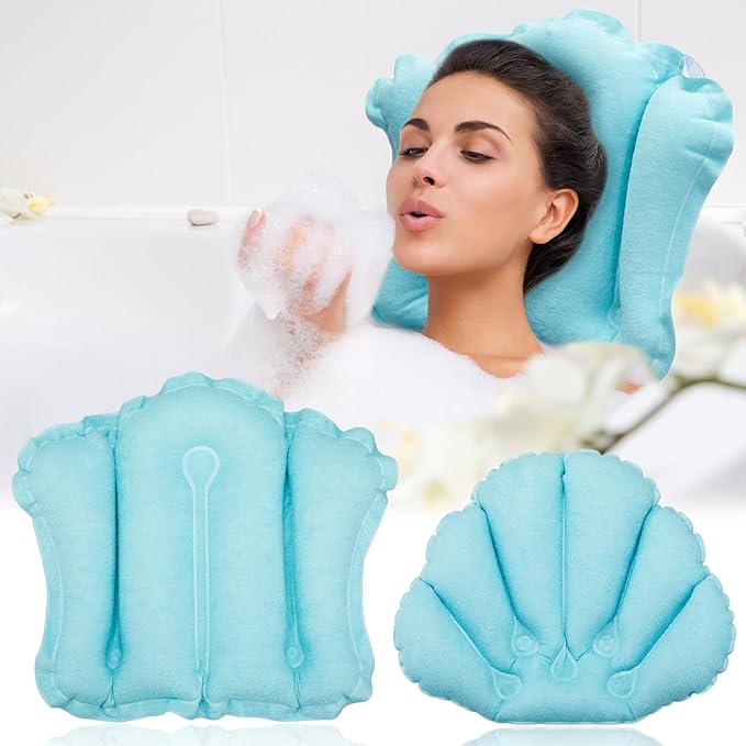 Jetec 2 Pcs Inflatable Bath Pillow by Jetec