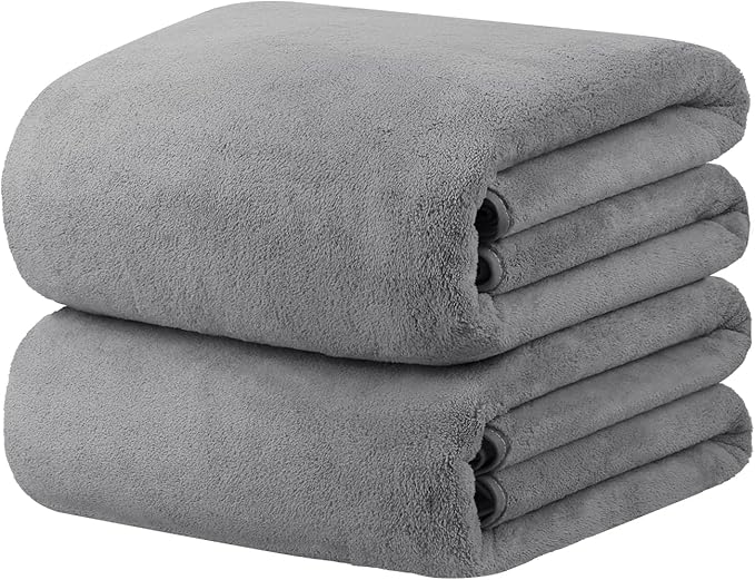 JML Extra Large Bath Sheet Towels Set of 2, Lint Free BathSheet by JML