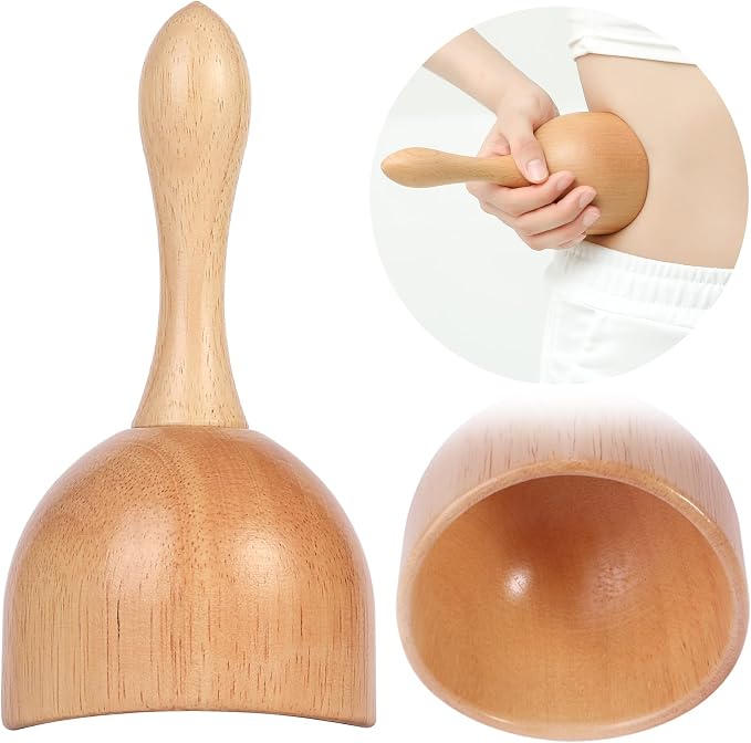 Komogir Handhleld Wooden Massage Cup Wood Therapy Massage Tool Body Sculpting by Komogir