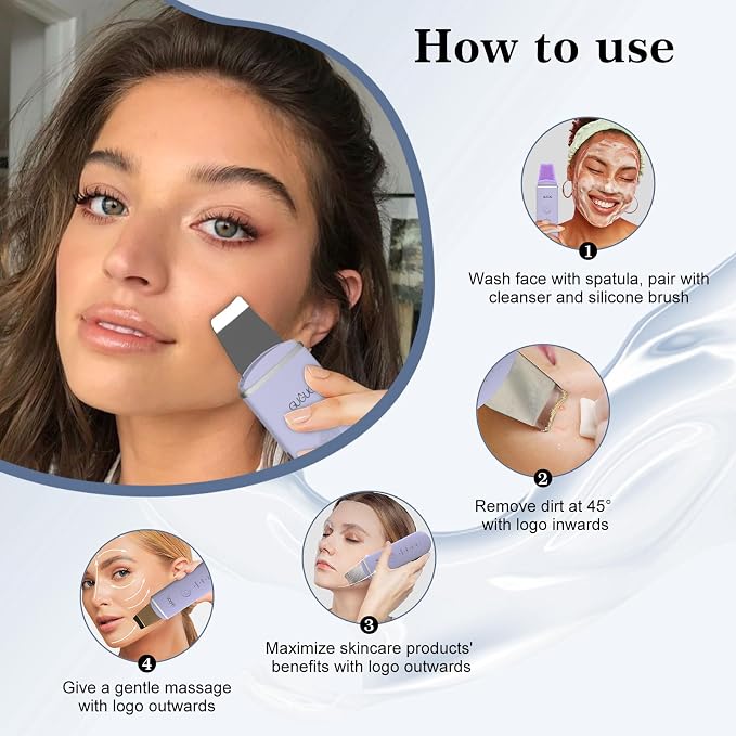 GUGUG Skin Scrubber Face Spatula Skin Spatula Pore Cleaner Blackhead Remover - Image 5
