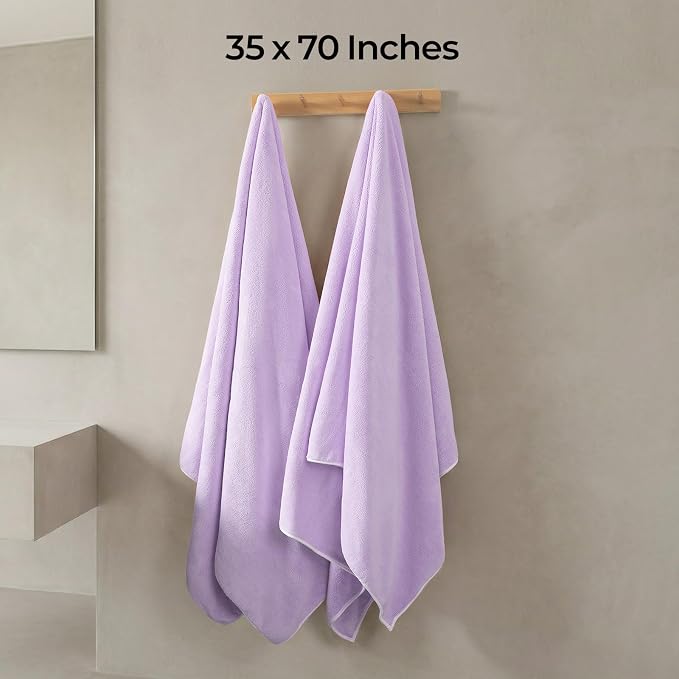 REDKISS 2 Pack Microfiber Extra Large Bath Sheets, 35 x 70 Inches, Soft and - Image 3