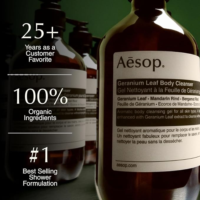 Aesop Geranium Leaf Body Cleanser Refill | Gentle Shower Gel - Image 3