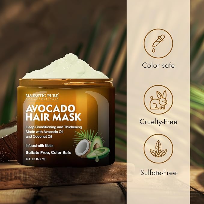 Majestic Pure Avocado and Coconut Hair Mask - Image 8