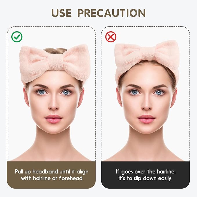 WSYUB Spa Headband and Wristband Set, Face Wash Headband, Makeup Skincare - Image 6