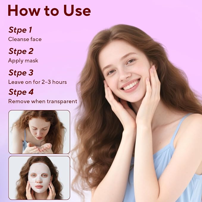 Collagen Face Mask, 4 Pack Bio-Collagen Real Deep Mask Overnight Hydrating Face - Image 6