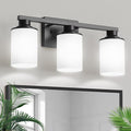 L LOHAS LED Black Bathroom Light Fixtures, 3-Light Vanity Light Over Mirror by LLOHASLED