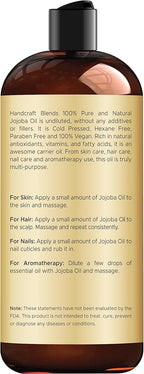 Handcraft Blends Jojoba Oil | 100% Pure and Natural | Ayurvedic Skin Care | - Image 2