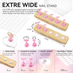 Nail Stand for Press On Art Display Practice 2 Sets, 1 Heart Acrylic Magnetic - Image 4