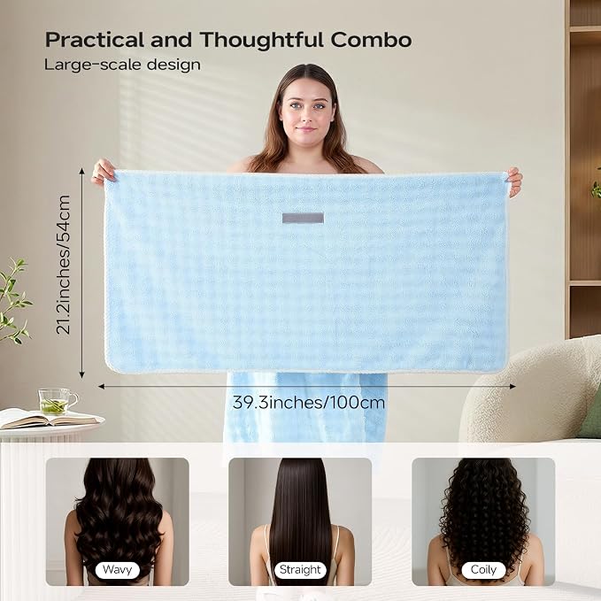 REDKISS Blue Plus Size Towel Wrap - Image 3