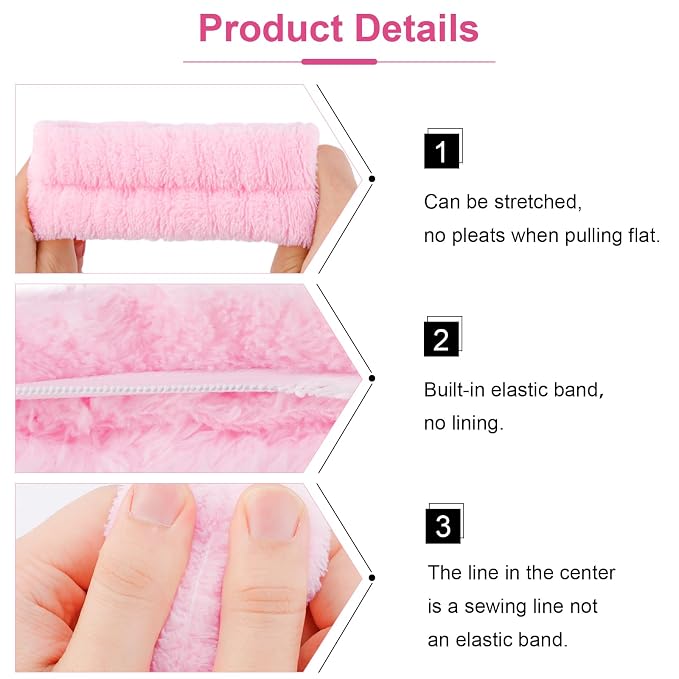 VELSCRUN 6 Pack Spa Headband, Makeup Headband, Face Wash Headbands, Skincare - Image 6