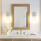 SOLFART 1 Light Vintage Vanity Light Brushed Nickel Bathroom Light Fixture Over - Image 2