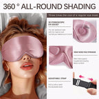 Adjustable Silk Sleep Mask for Custom Comfort | 3D Contour & Blackout Nose Wing - Image 4