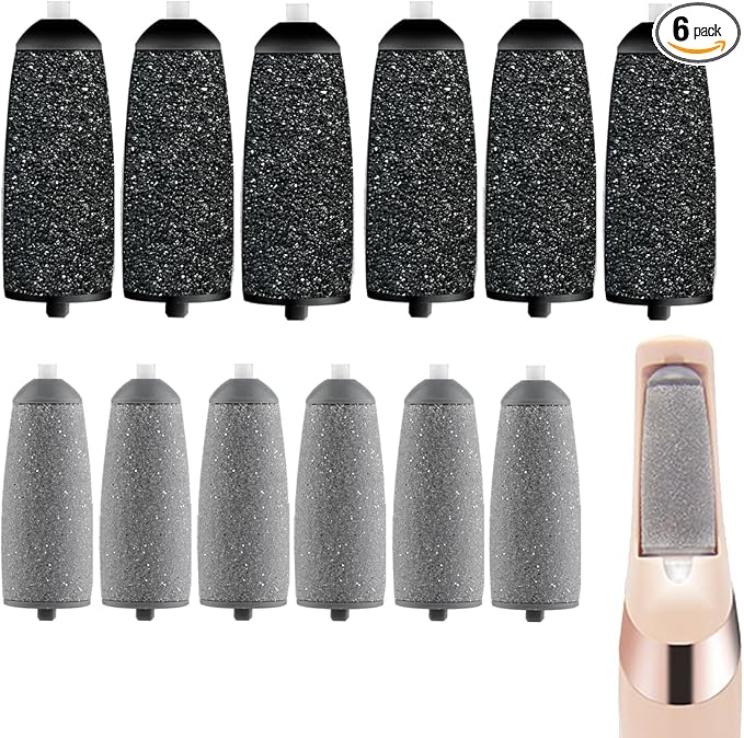 12 Pack Replacement Roller for Flawless Pedi, Replacement Head Refills by MOVELOVE