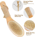 9.8" Dry Brush for Body with Anti-Slip Handle, Wet&Dry Brushing Body Brush for - Image 3
