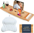 Bath Tray for Tub and Ergonomic Pillow Premium by Unknown