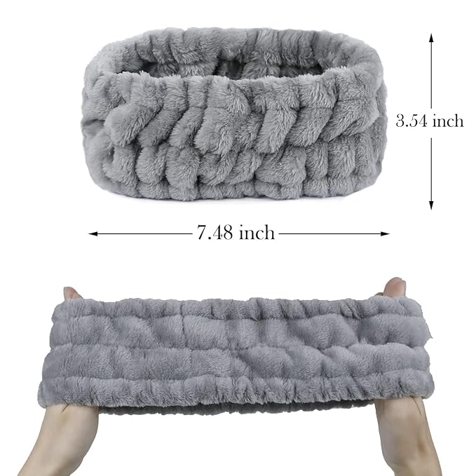 LAPOHI 3 Pack Modern Microfiber Facial Headbands - Image 3