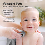 6-Pack Baby Washcloths – Soft Absorbent Viscose from Bamboo Washcloths - Image 6