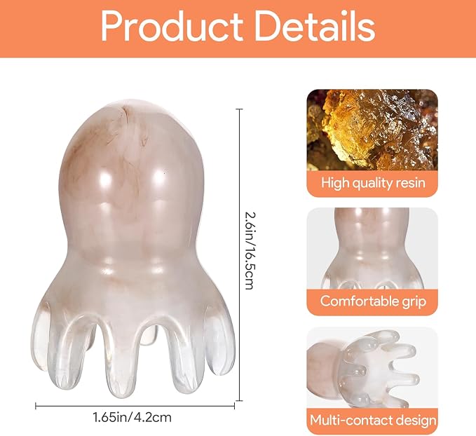 2 Pcs Octopus Head Massage Comb, Scalp Massage Tool - Image 2