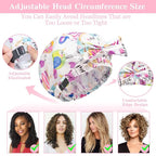 2 PCS Shower Caps, Reusable & Extra Large & Adjustable & Double Layer - Image 3
