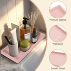 Bathroom Vanity Tray, Silicone 11.8 x 5 Inch Bathroom Counter Tray Decor - Image 2